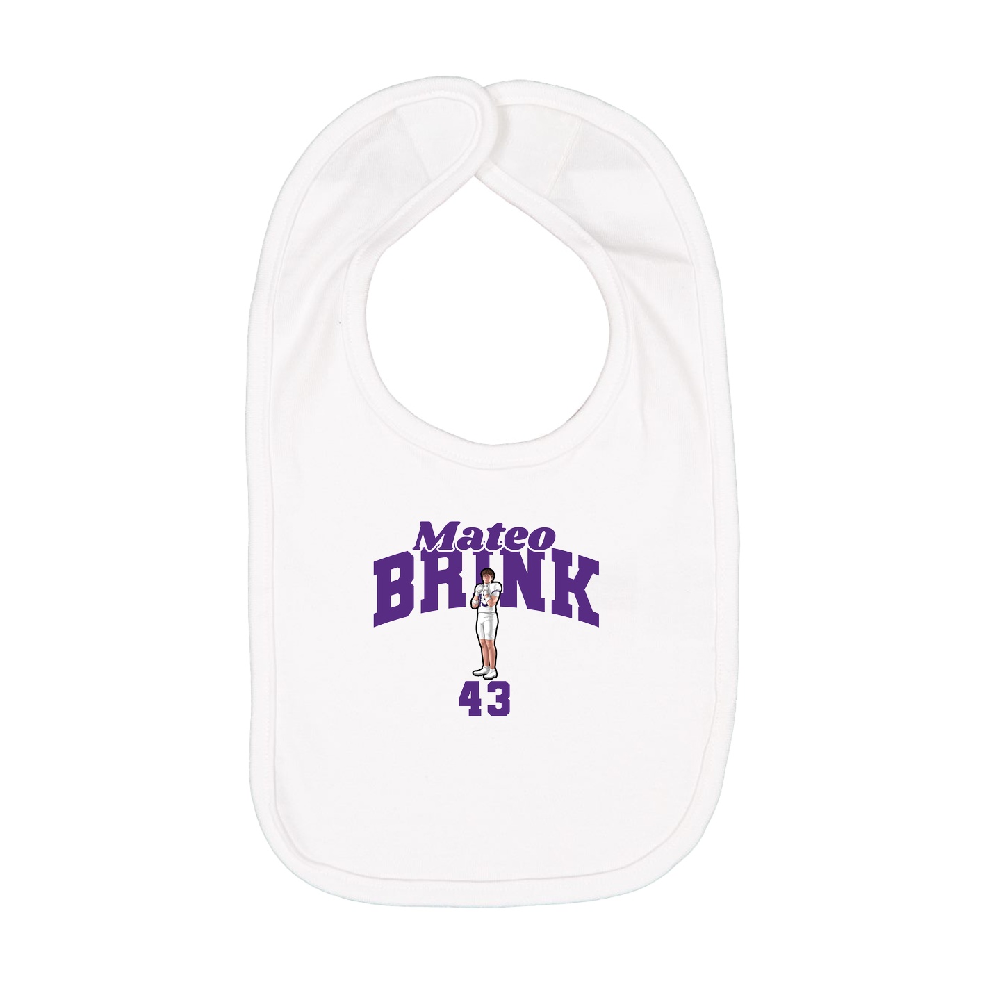 Infant Bib — Signature Arch in White