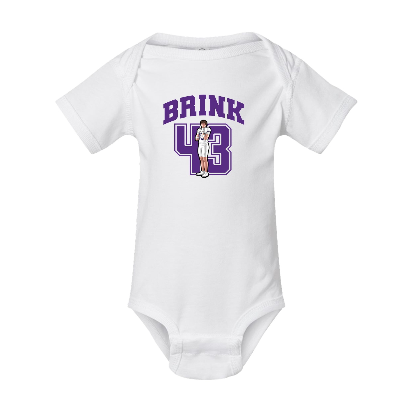 Baby Onesie — Number in White
