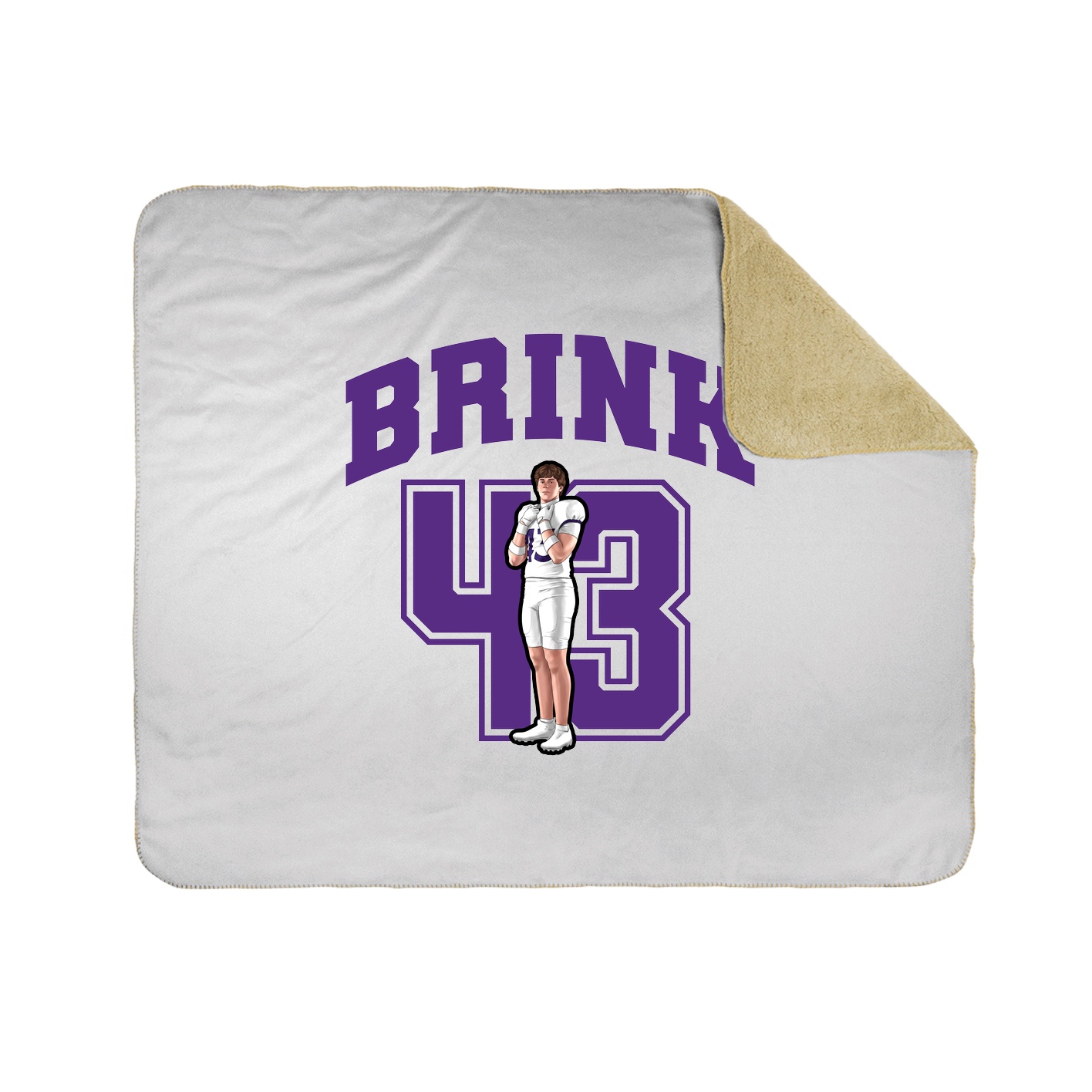 Throw Blanket — Number in White