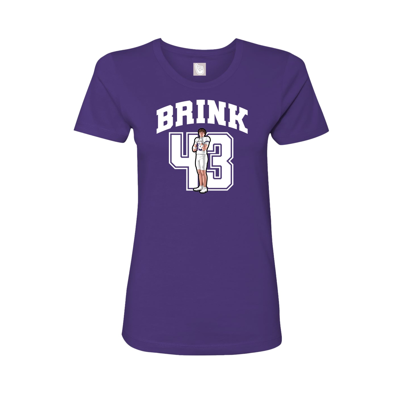 Fitted Women's Tee — Number in Purple