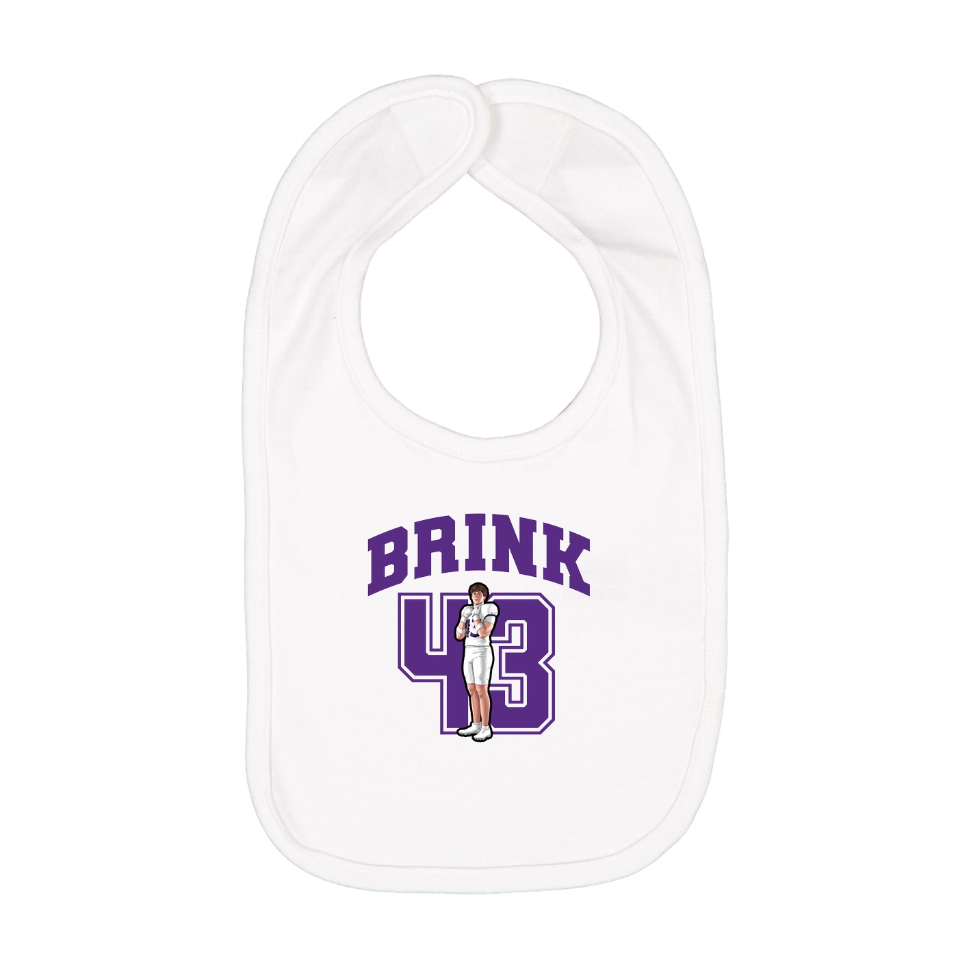 Infant Bib — Number in White