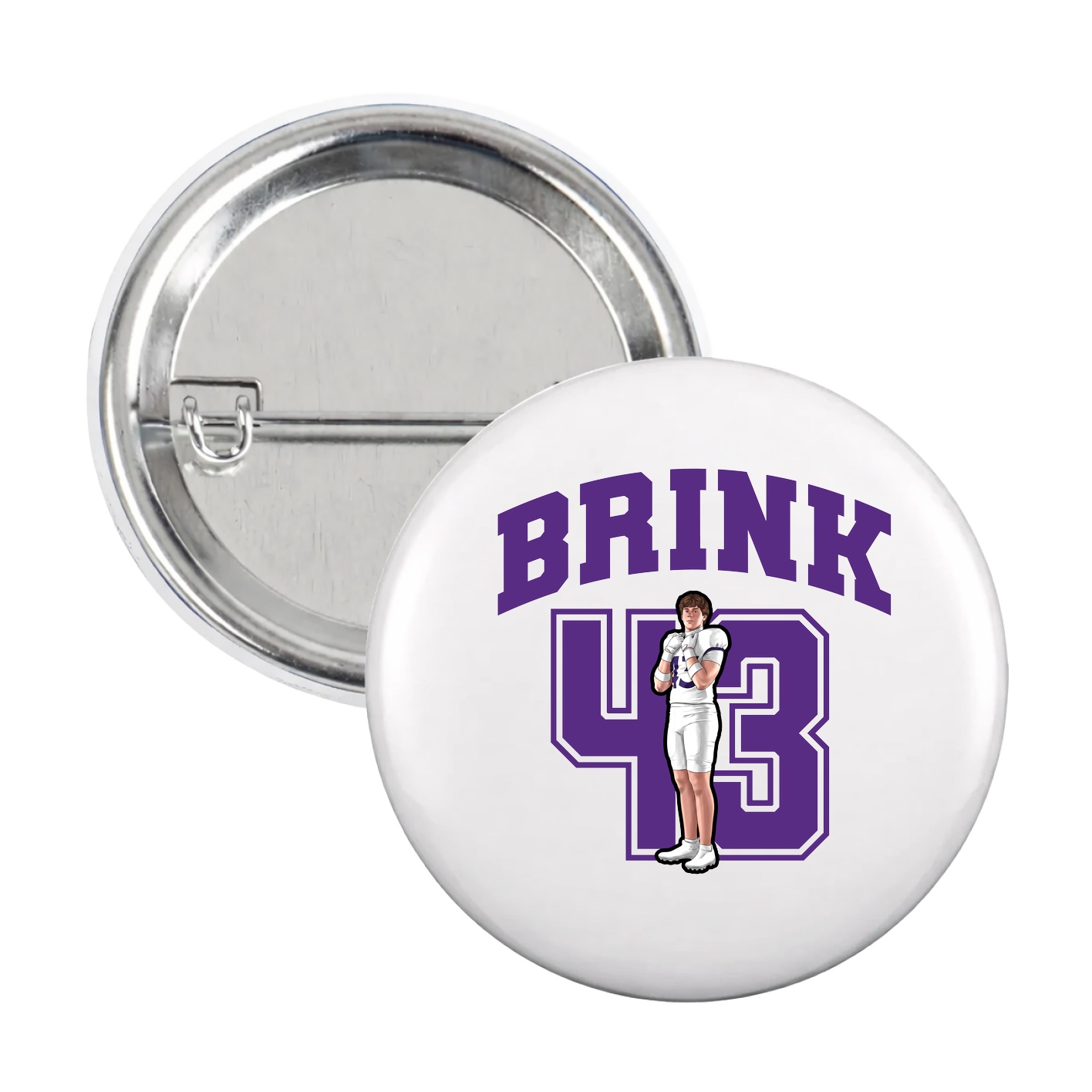 Game Day Button — Number in White