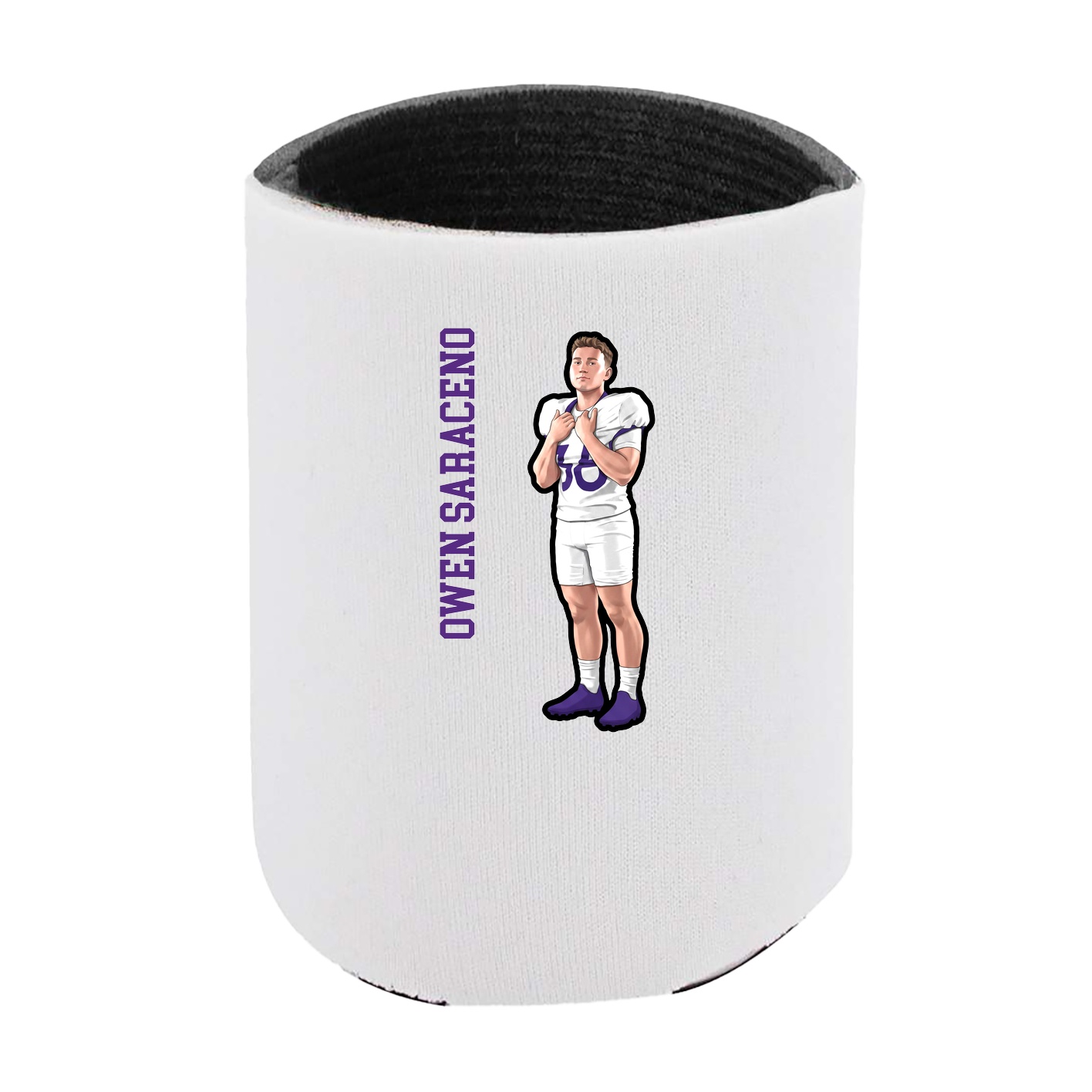 Can Holder — Name Vertical in White