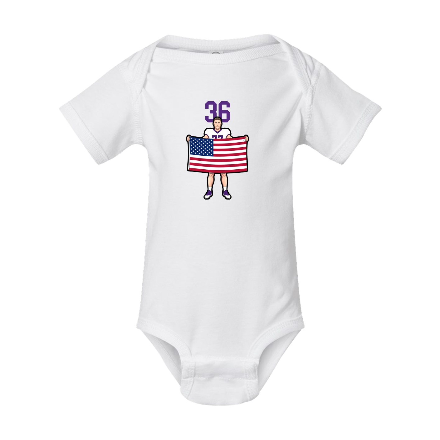 Baby Onesie — Number Top in White