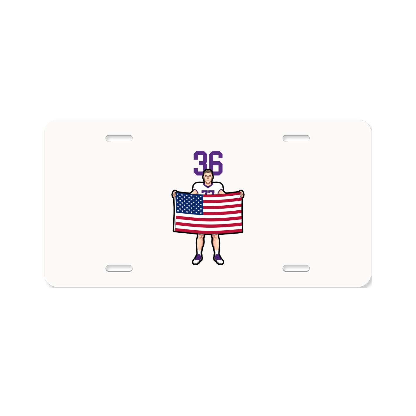 License Plate — Number Top in Classic
