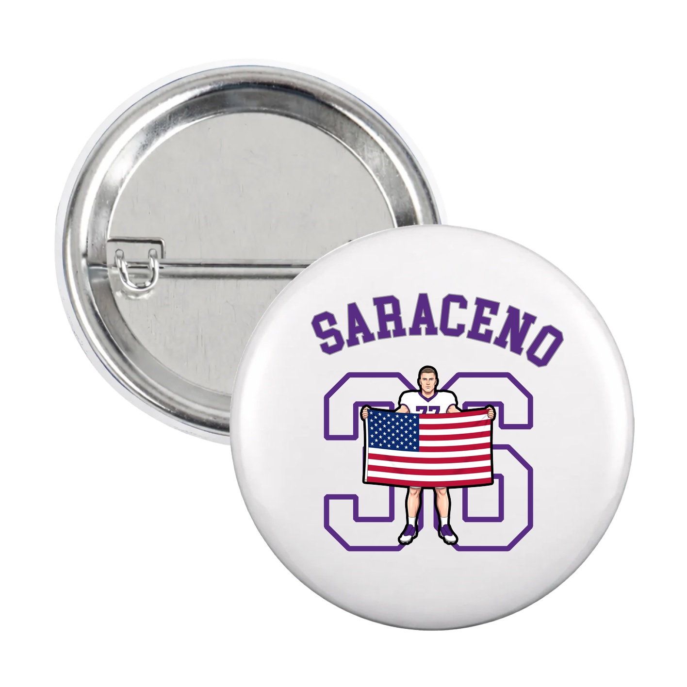 Game Day Button — Shirsey Arch in White