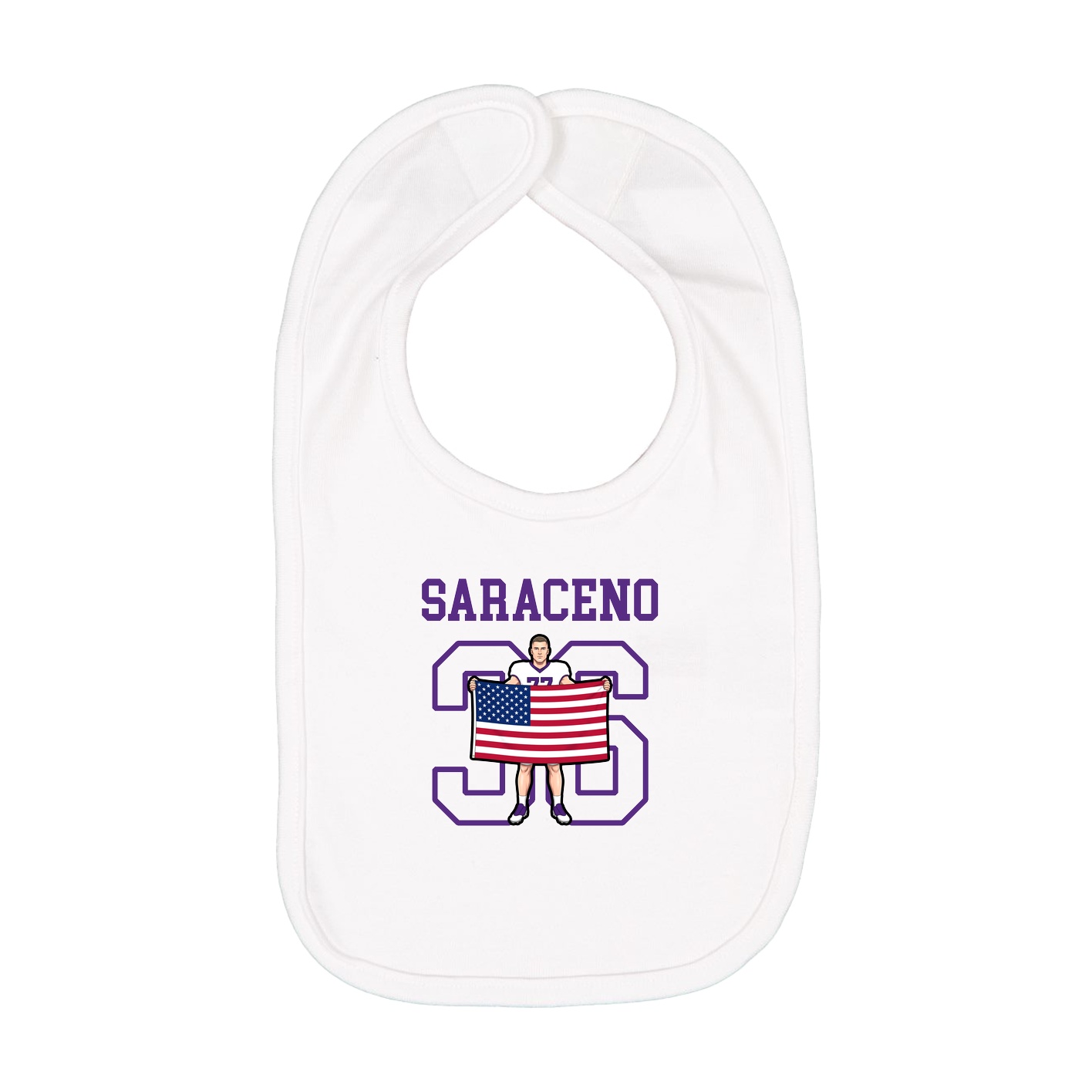 Infant Bib — Shirsey in White