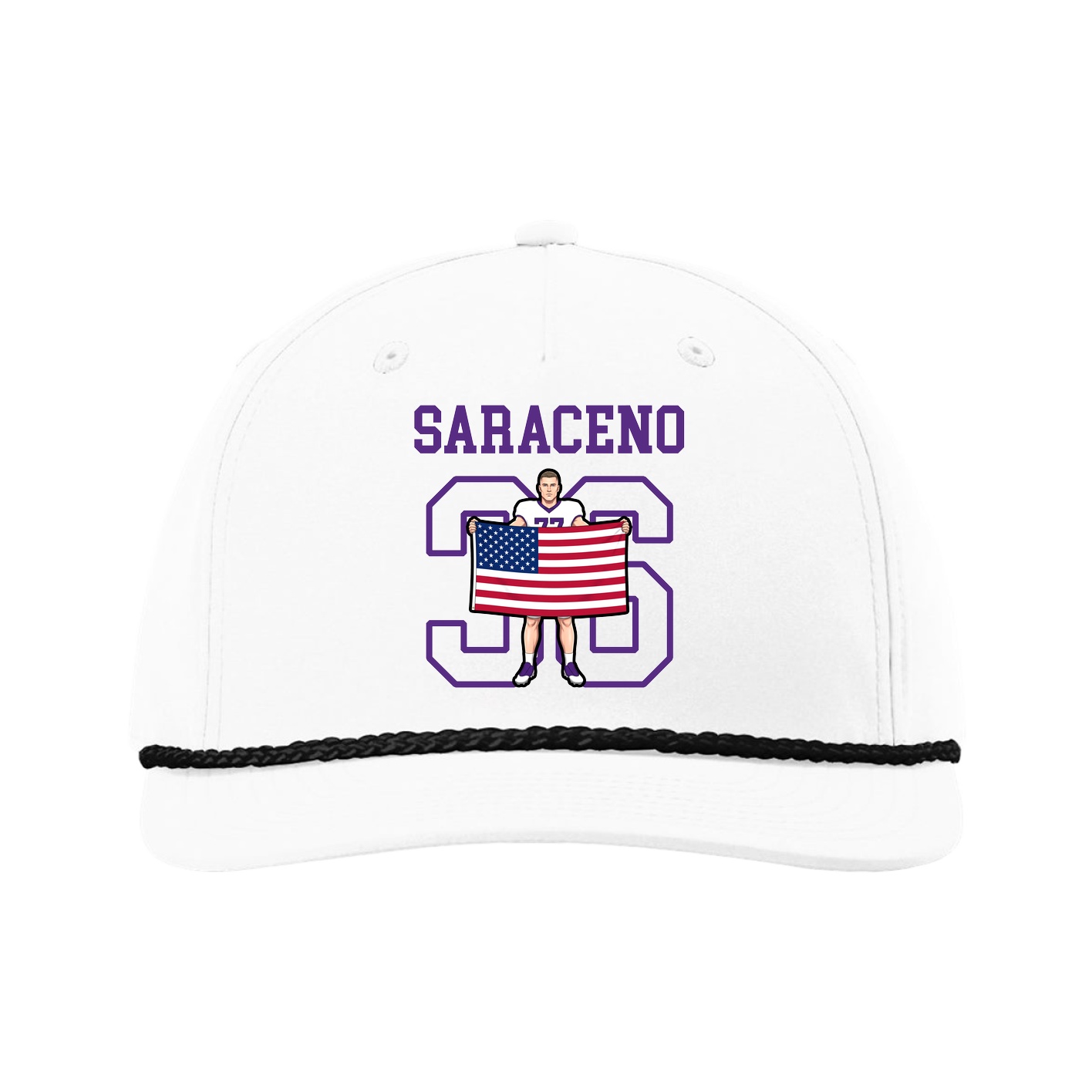 Five-Panel Classic Rope Cap — Shirsey in White