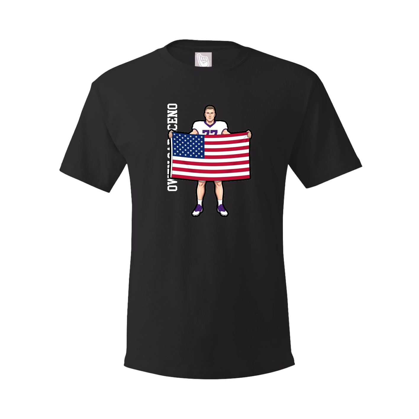 Youth Tee — Name Vertical in Black