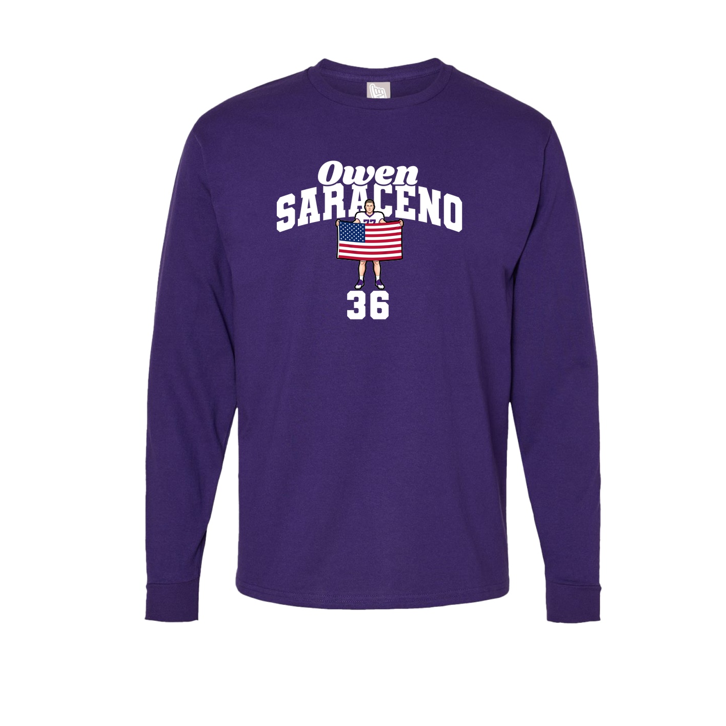 Long Sleeve Tee — Signature Arch in Purple