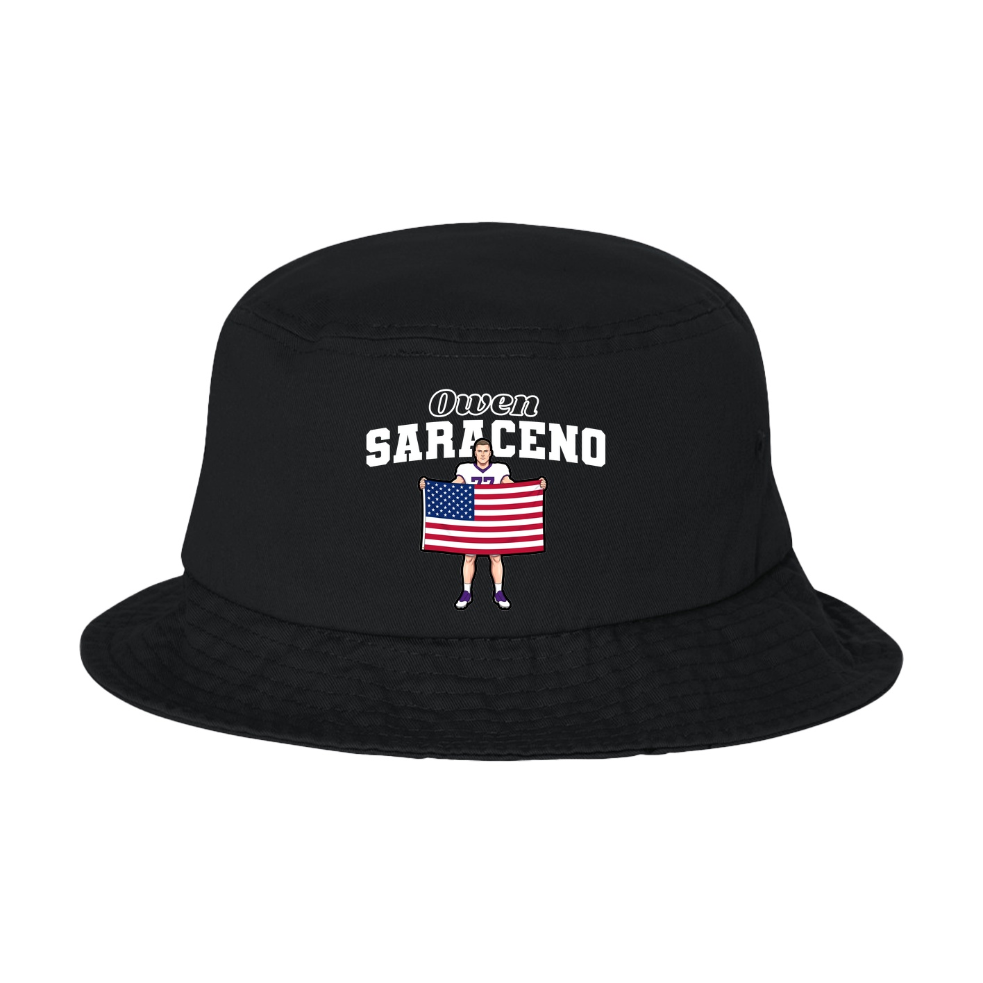 Bucket Cap — Name Arch in Black