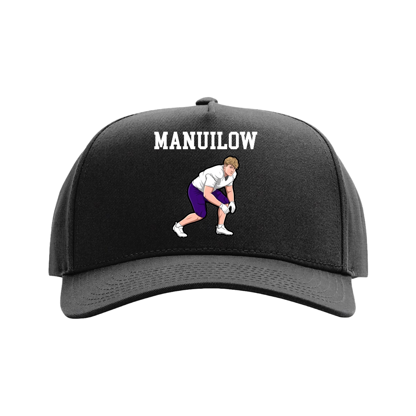 Full Fabric Five-Panel Champ Cap — Shirsey in Black