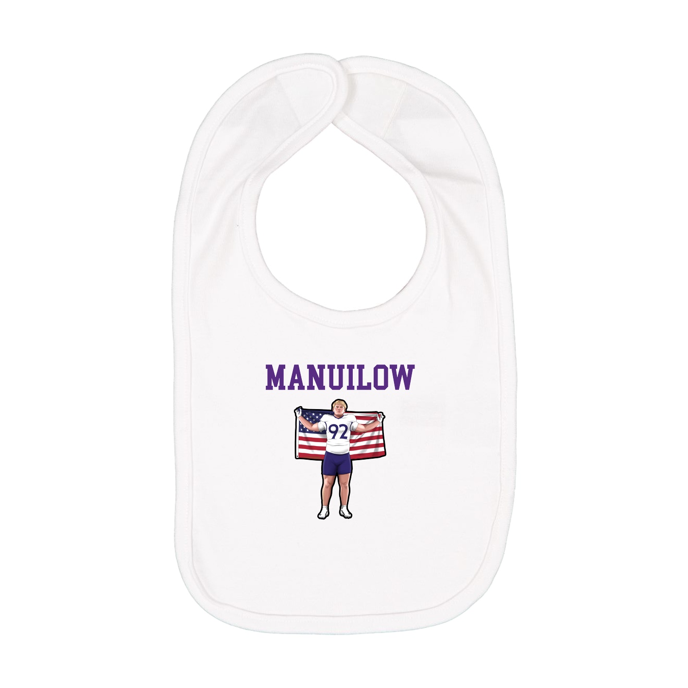 Infant Bib — Shirsey in White