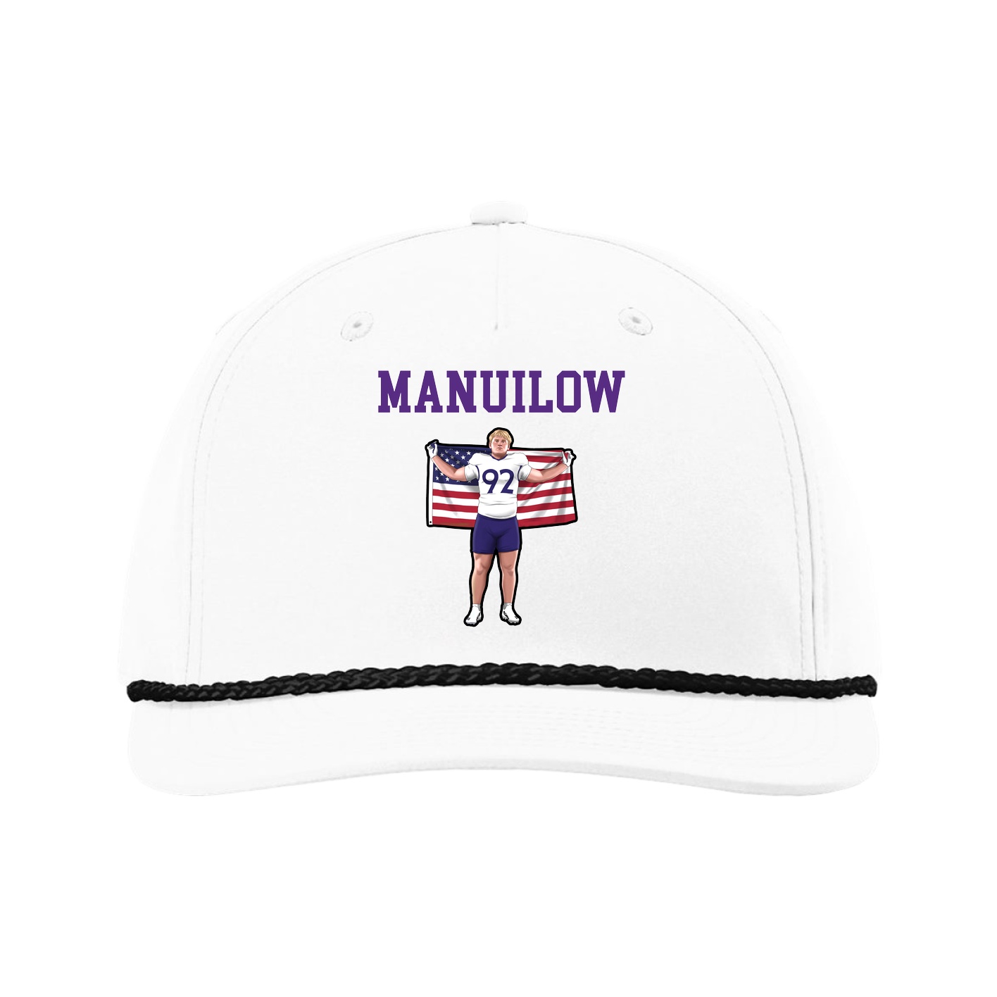 Five-Panel Classic Rope Cap — Shirsey in White