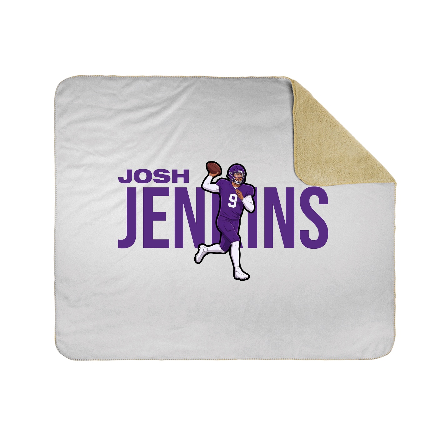 Throw Blanket — Player Name in White