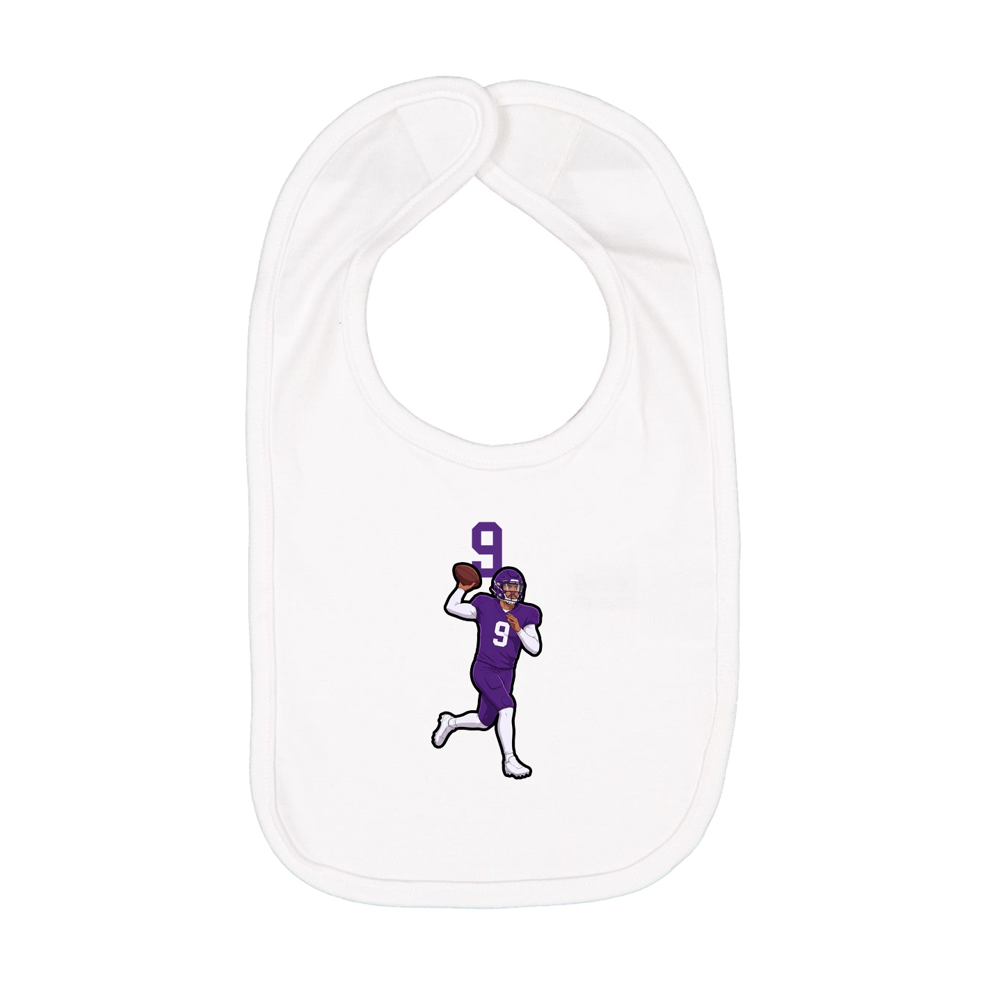 Infant Bib — Number Top in White