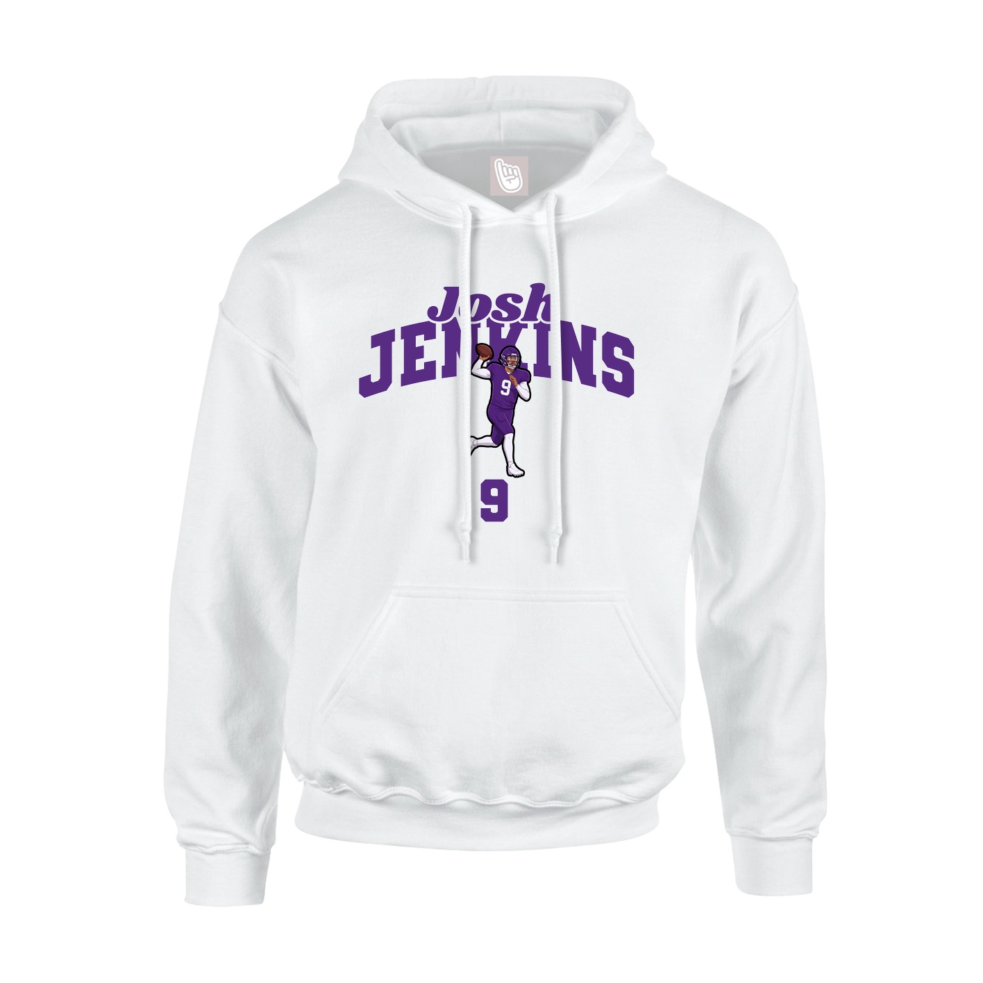Youth Hoodie — Signature Arch in White