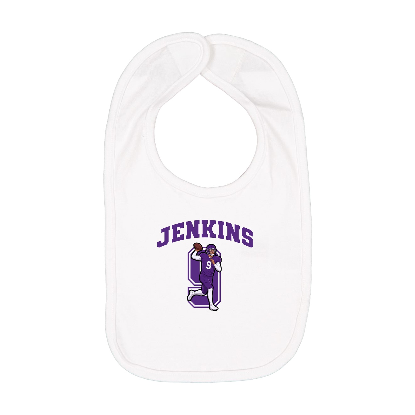 Infant Bib — Number in White