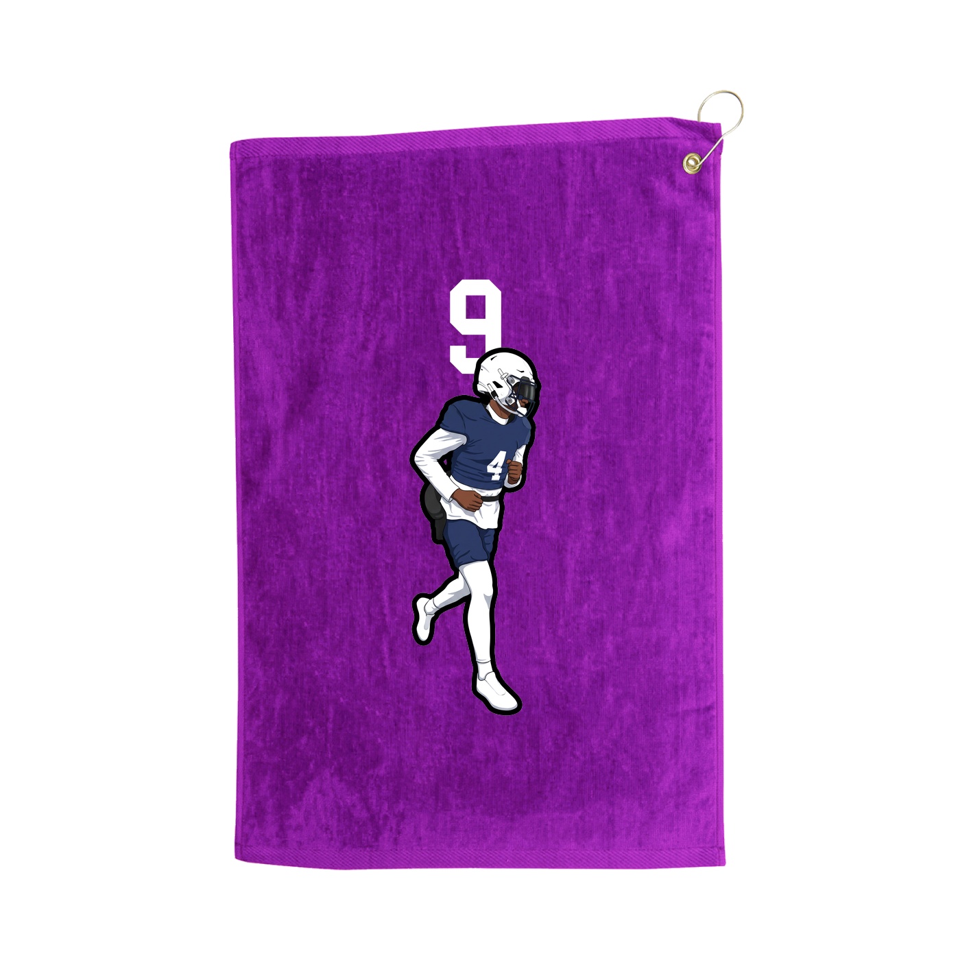 Golf Towel — Number Top in Purple
