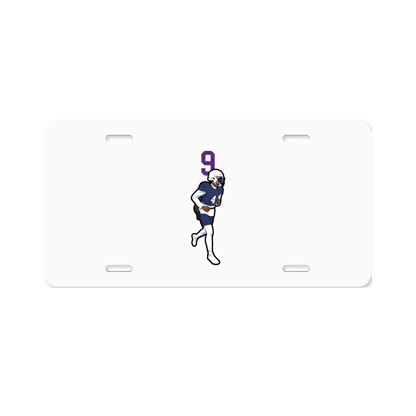 License Plate — Number Top in Classic