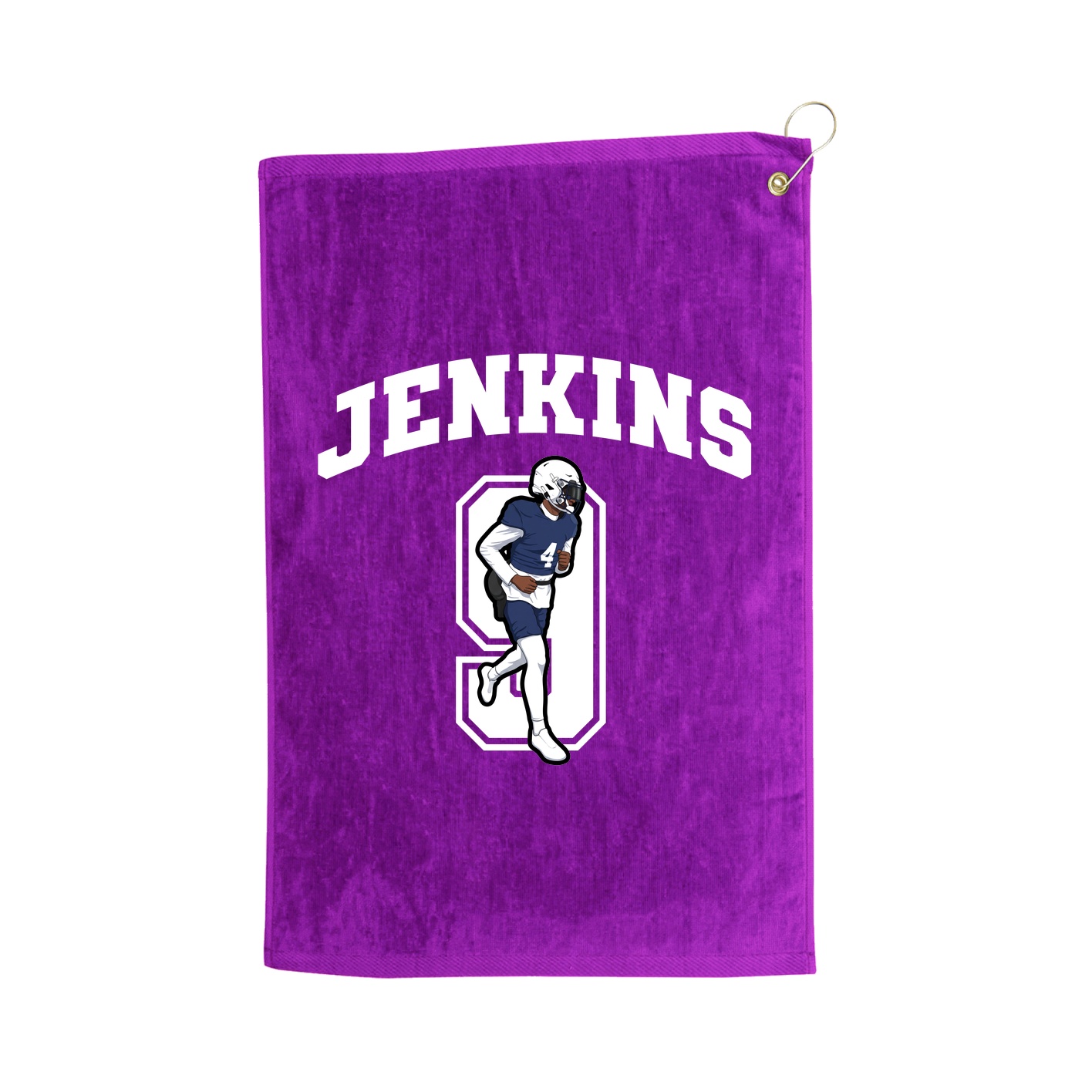 Golf Towel — Number in Purple