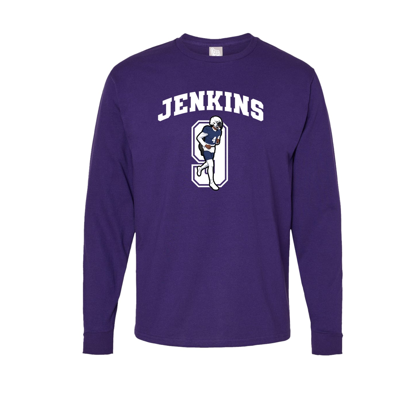 Long Sleeve Tee — Number in Purple