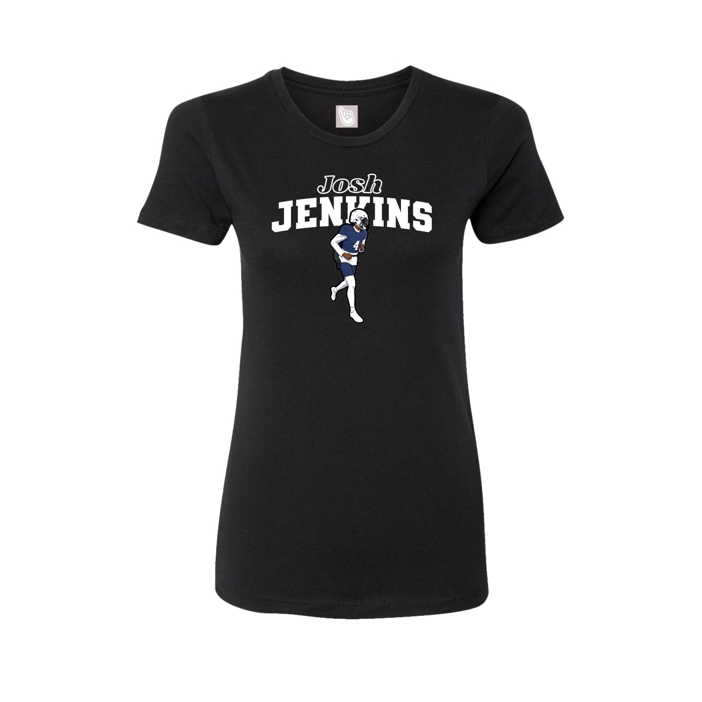Fitted Women's Tee — Name Arch in Black