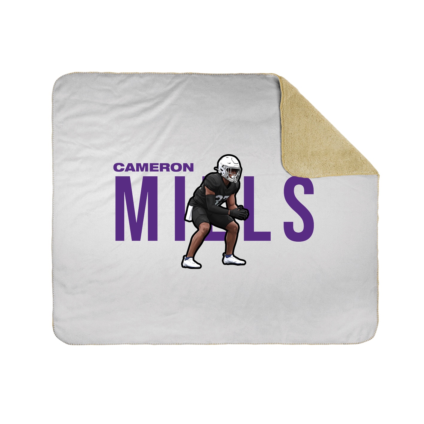 Throw Blanket — Player Name in White