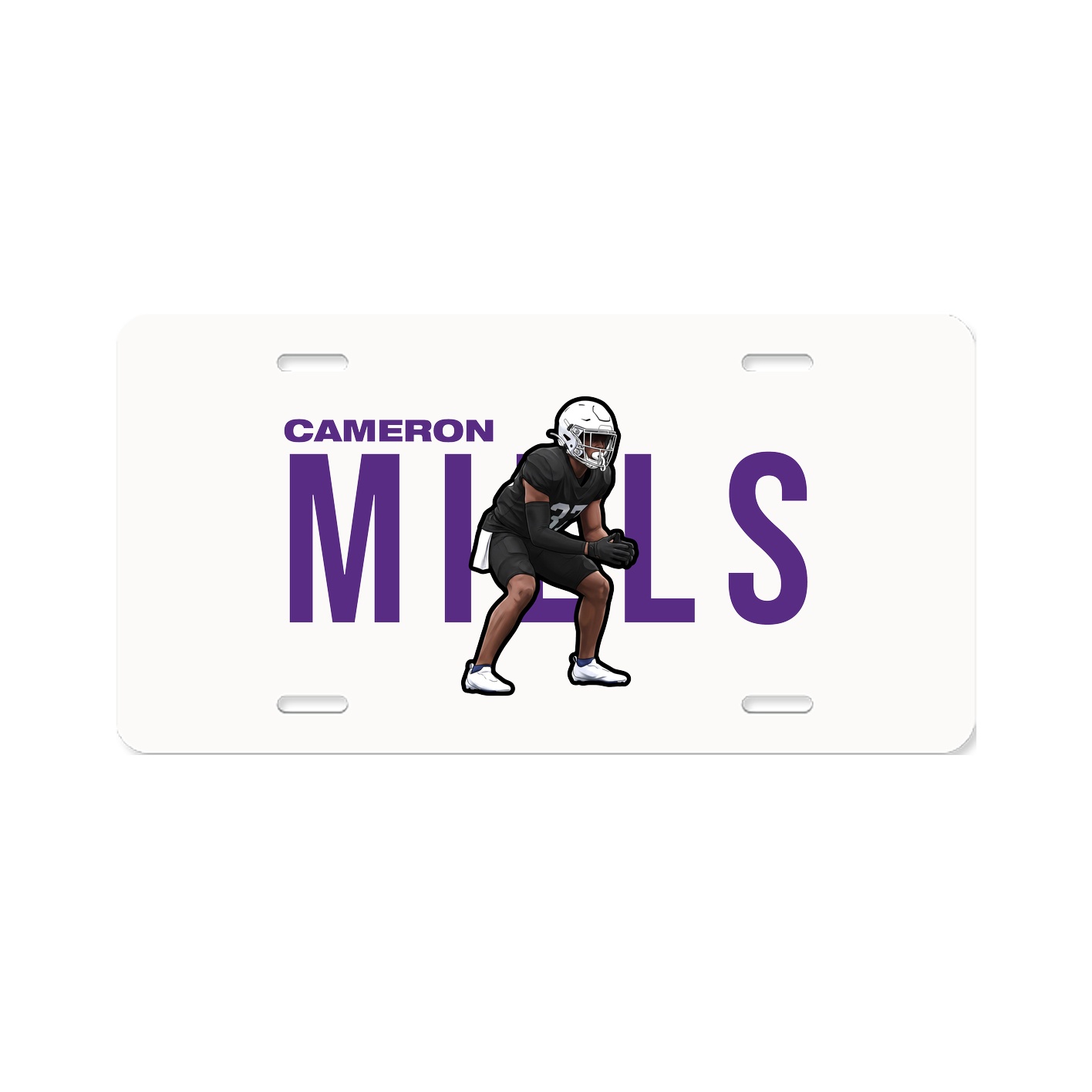 License Plate — Player Name in Classic