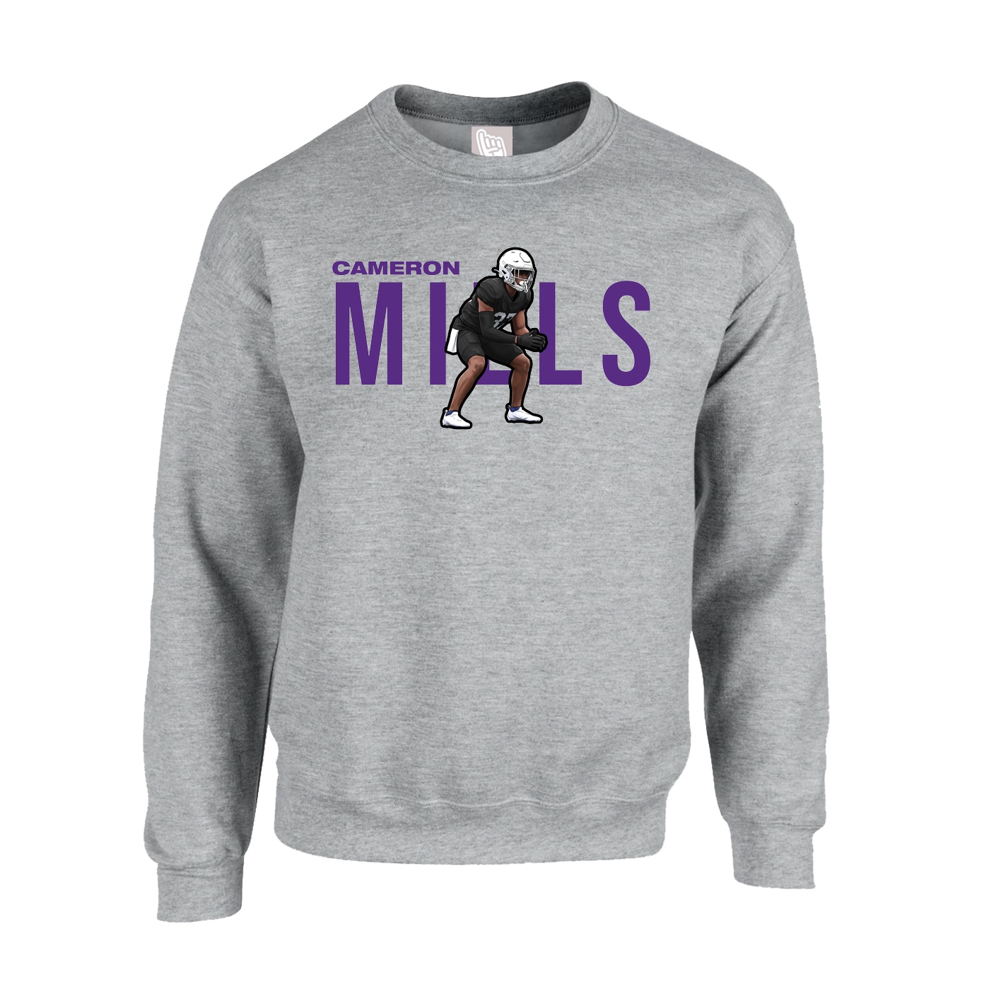 Fleece Crew — Player Name in Grey