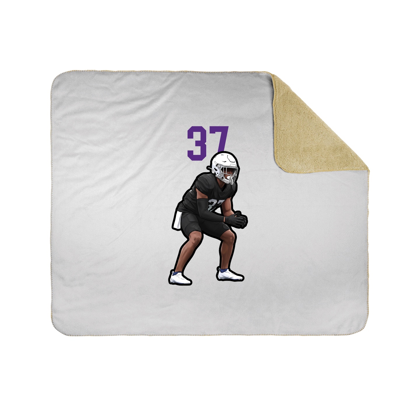 Throw Blanket — Number Top in White