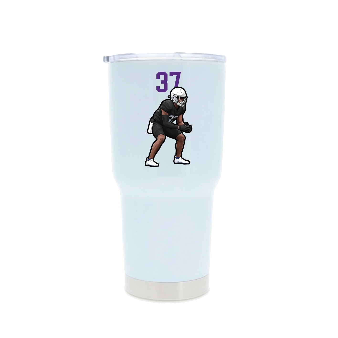 30oz Stainless Steel Tumbler — Number Top in White