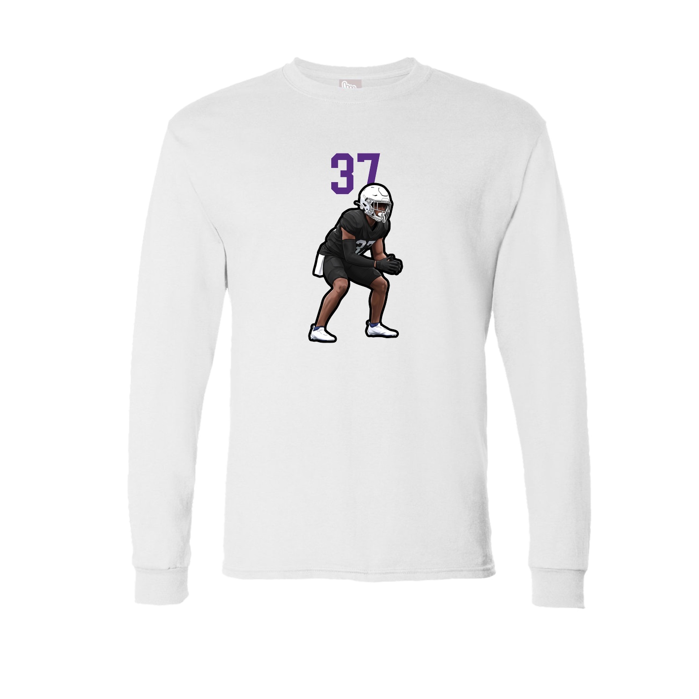 Long Sleeve Tee — Number Top in White
