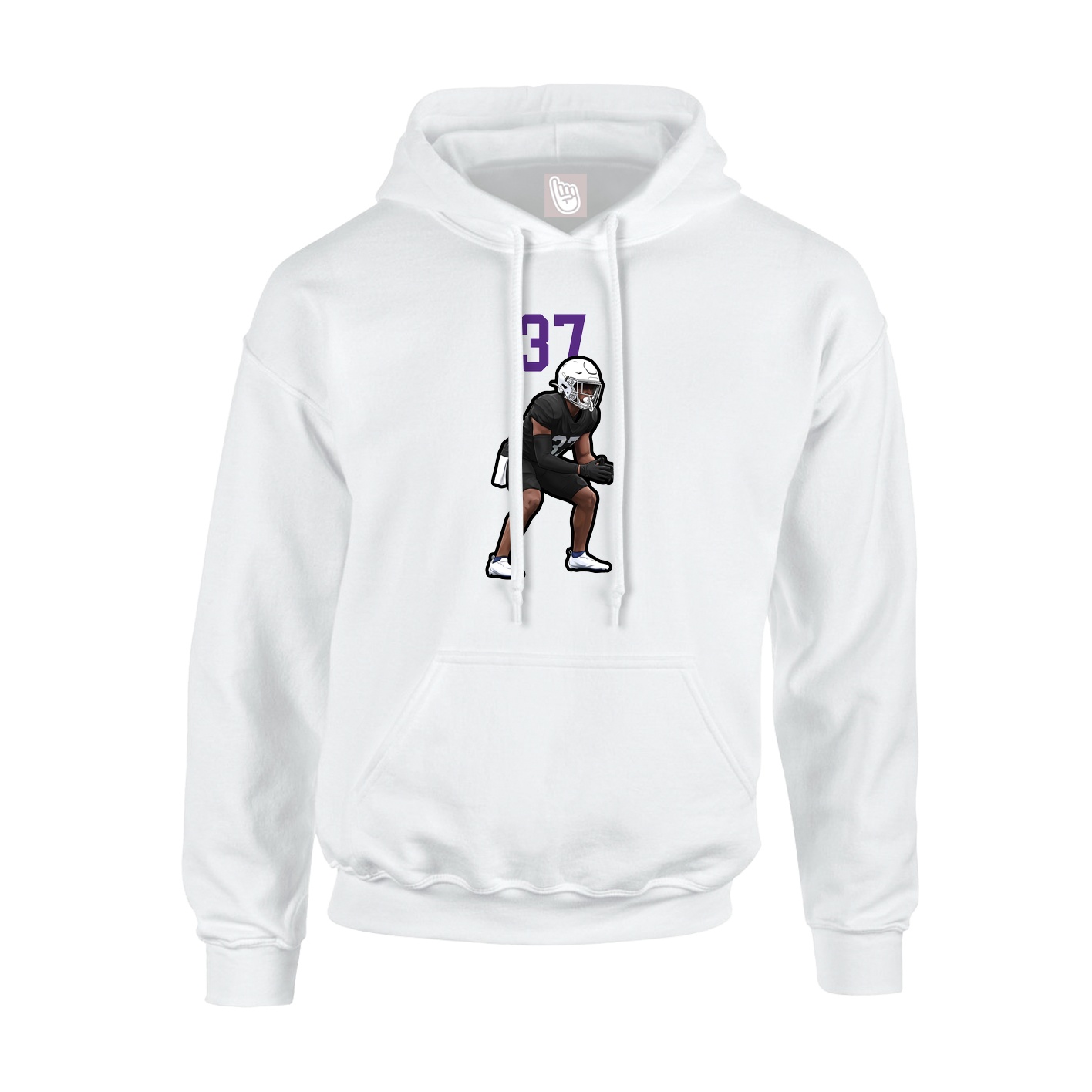 Hoodie — Number Top in White