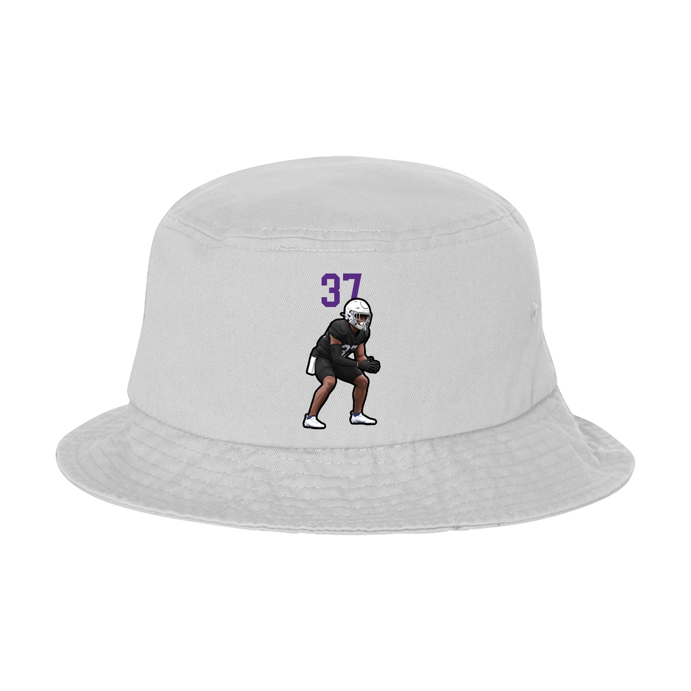 Bucket Cap — Number Top in White