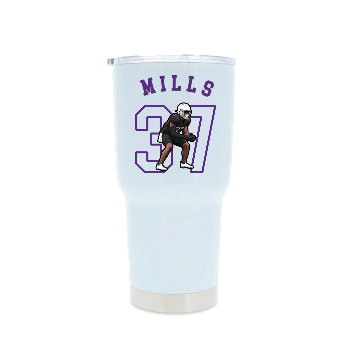 30oz Stainless Steel Tumbler — Shirsey Arch in White