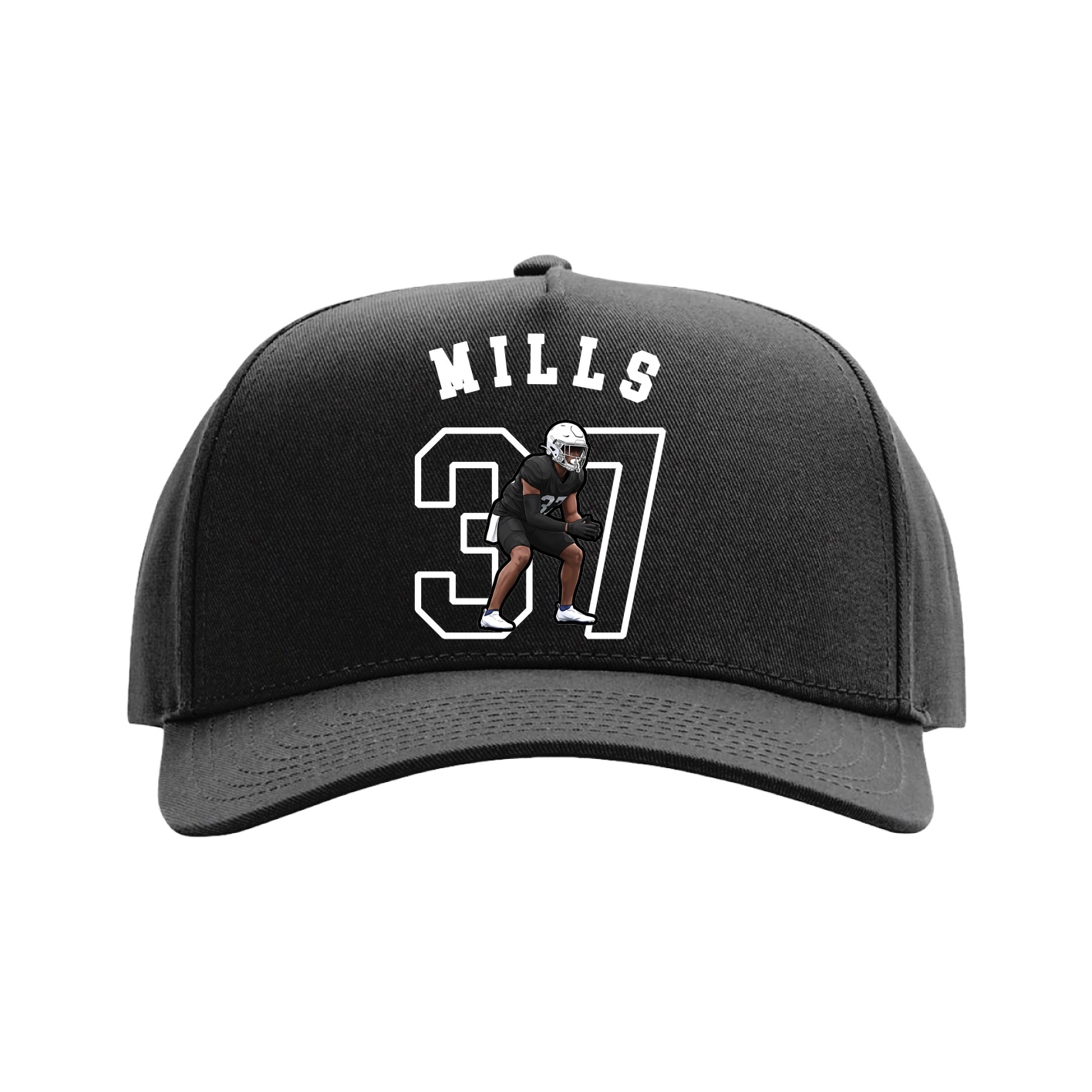 Full Fabric Five-Panel Champ Cap — Shirsey Arch in Black