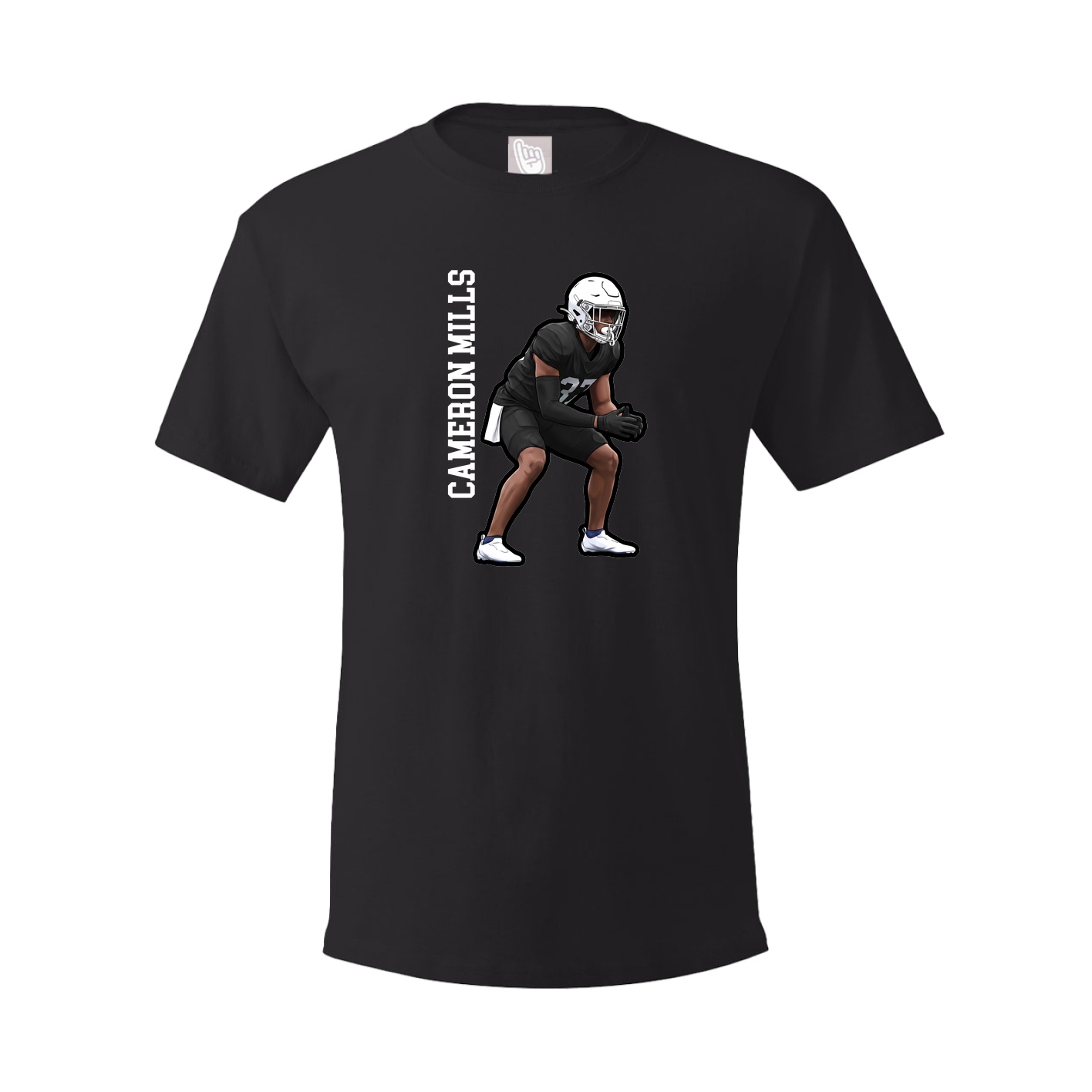 Youth Tee — Name Vertical in Black