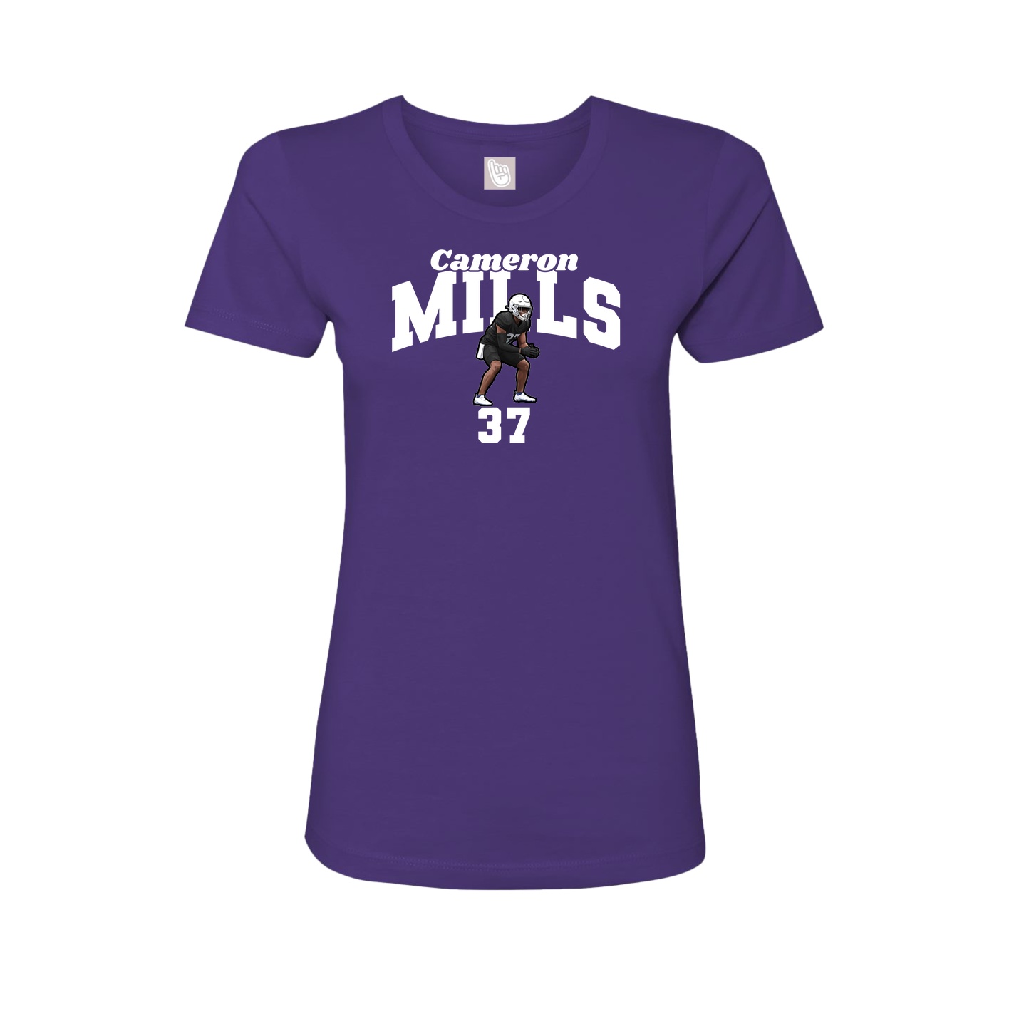 Fitted Women's Tee — Signature Arch in Purple