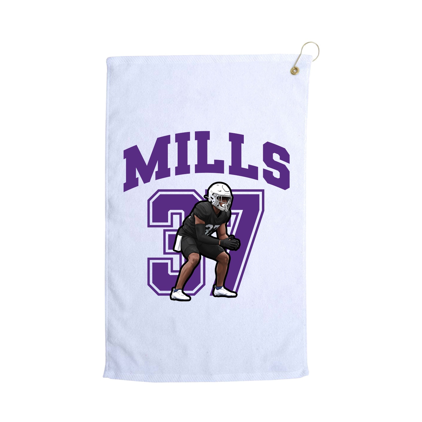Golf Towel — Number in White