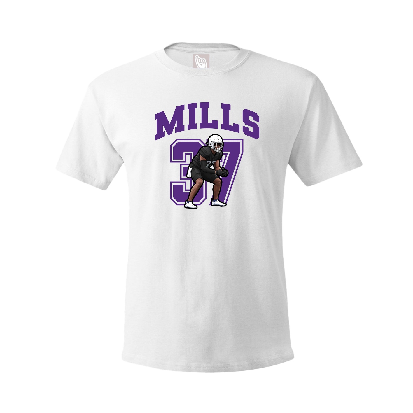 Youth Tee — Number in White