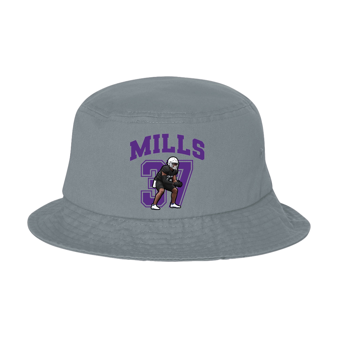 Bucket Cap — Number in Grey