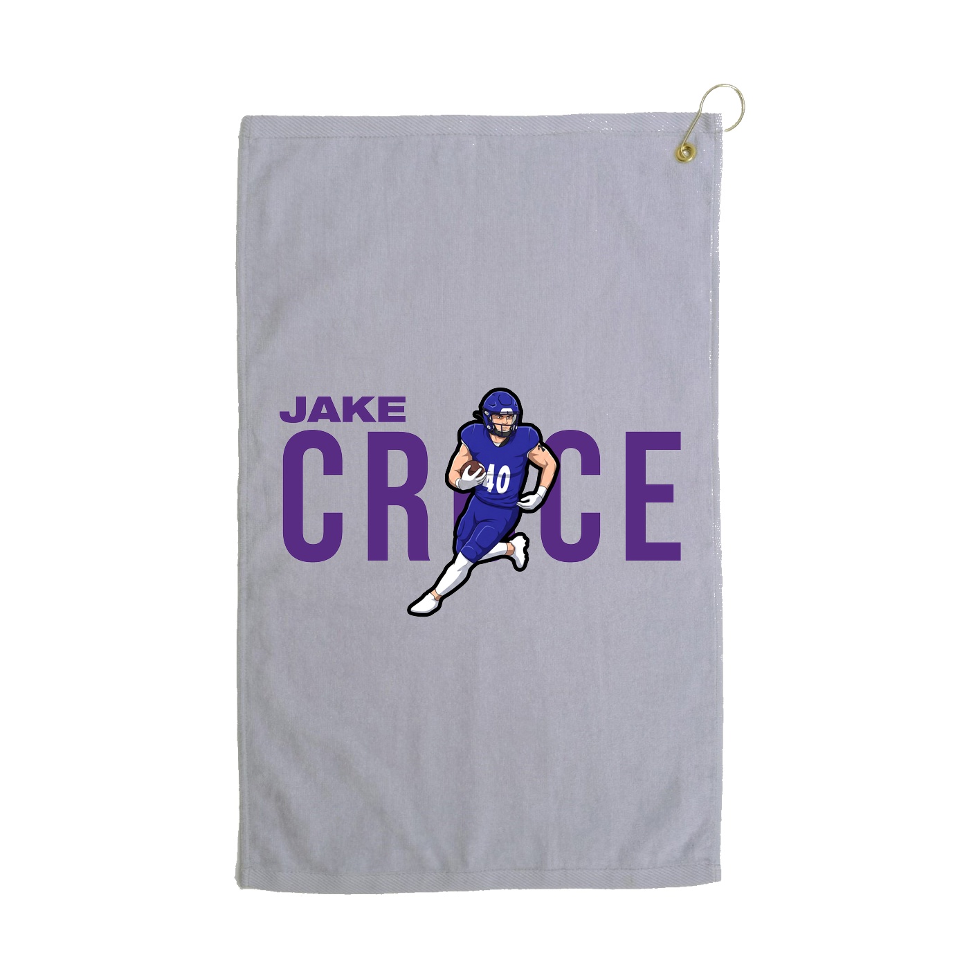 Golf Towel — Player Name in Grey