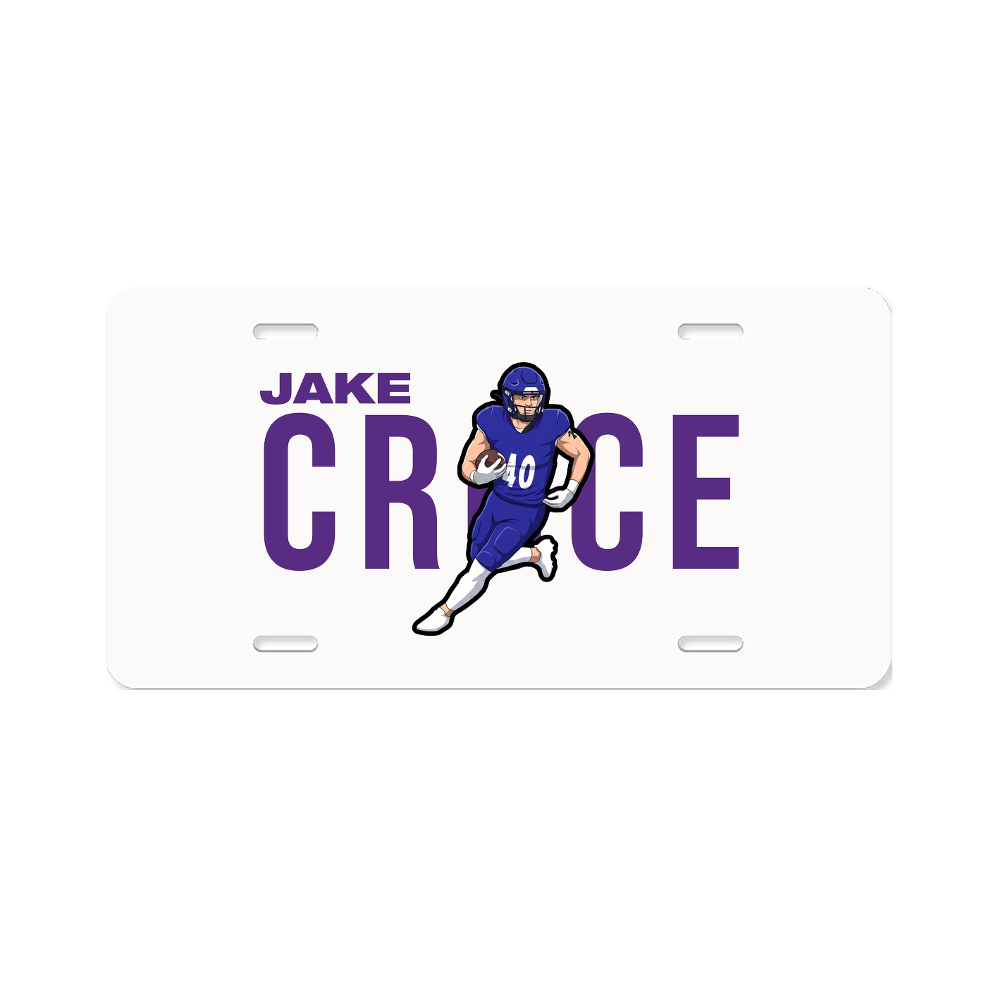 License Plate — Player Name in Classic