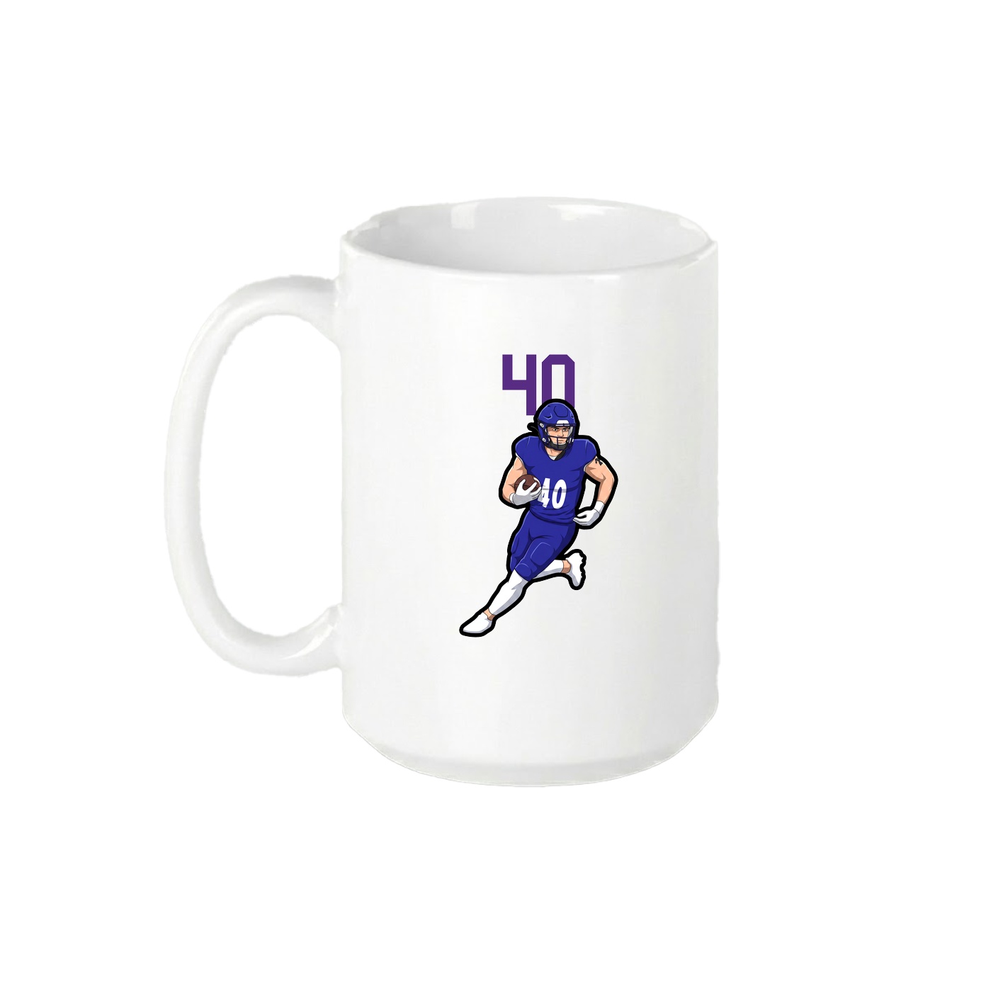 15oz Coffee Mug — Number Top in White