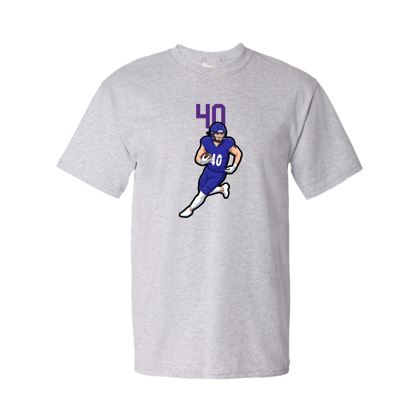 Youth Tee — Number Top in Grey