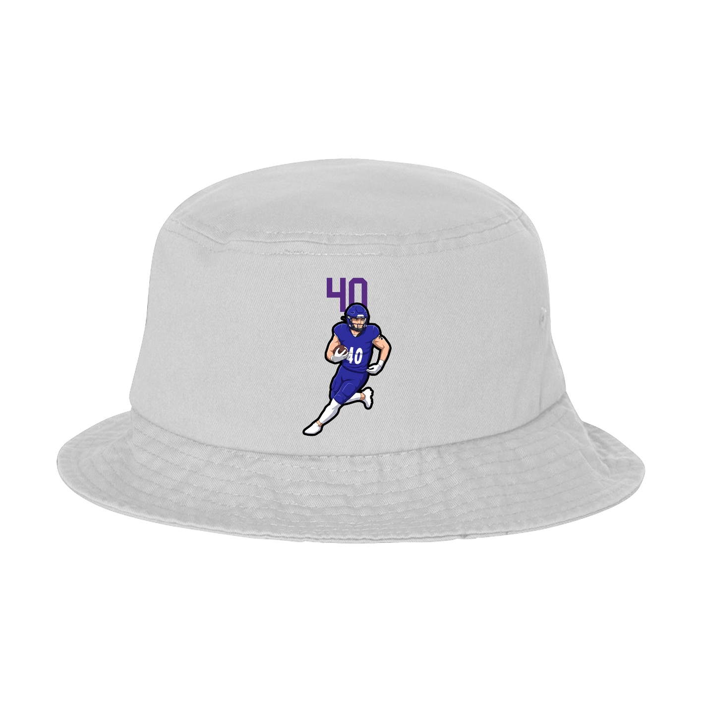 Bucket Cap — Number Top in White