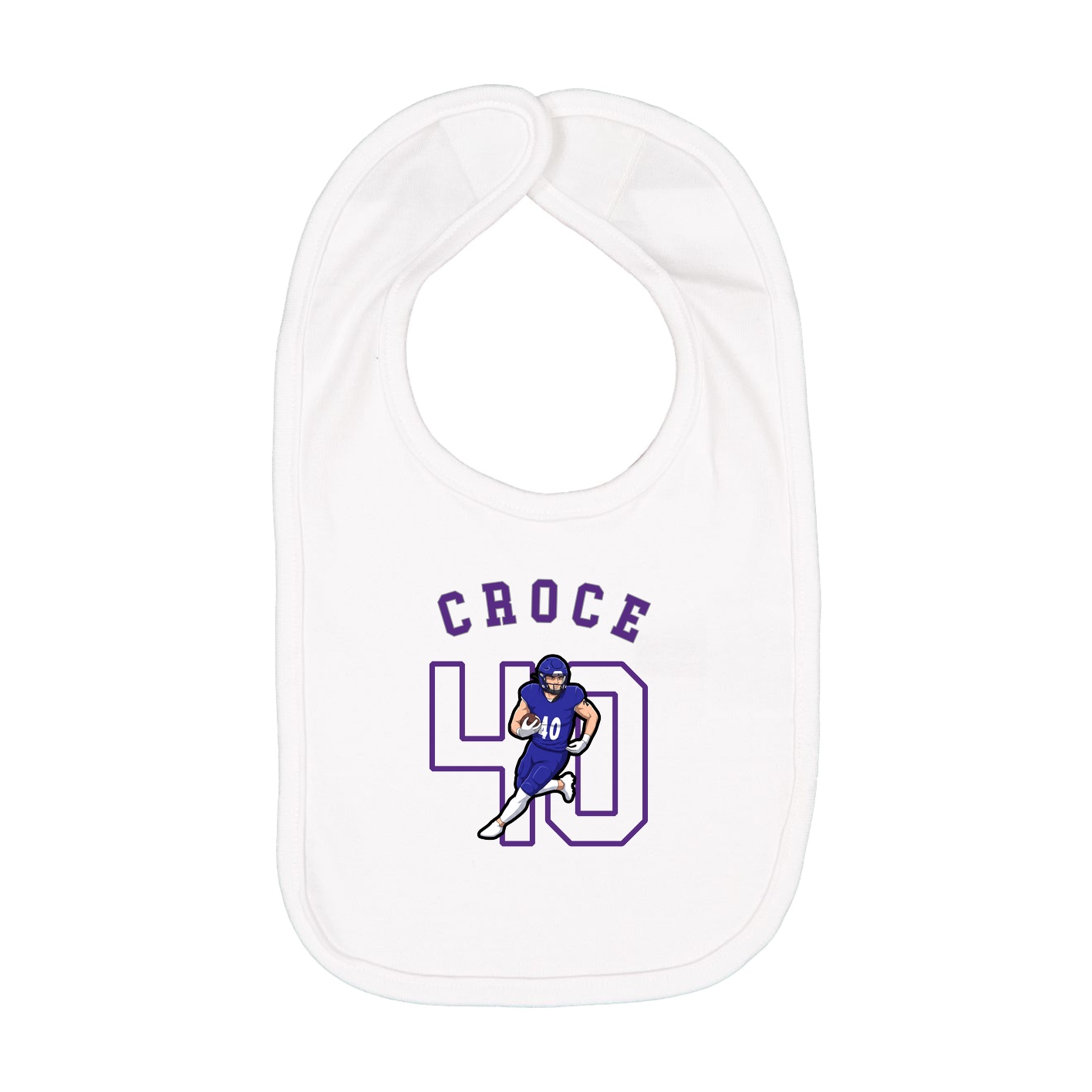 Infant Bib — Shirsey Arch in White