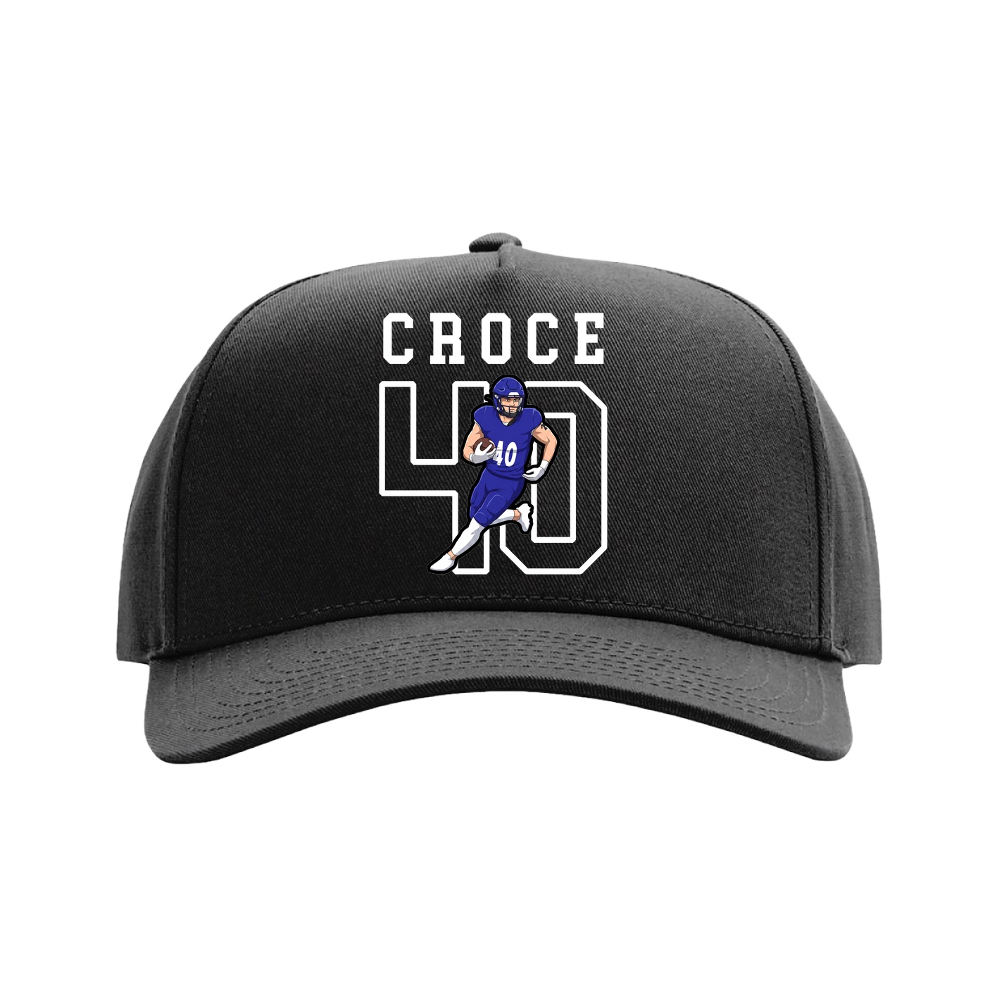 Full Fabric Five-Panel Champ Cap — Shirsey in Black