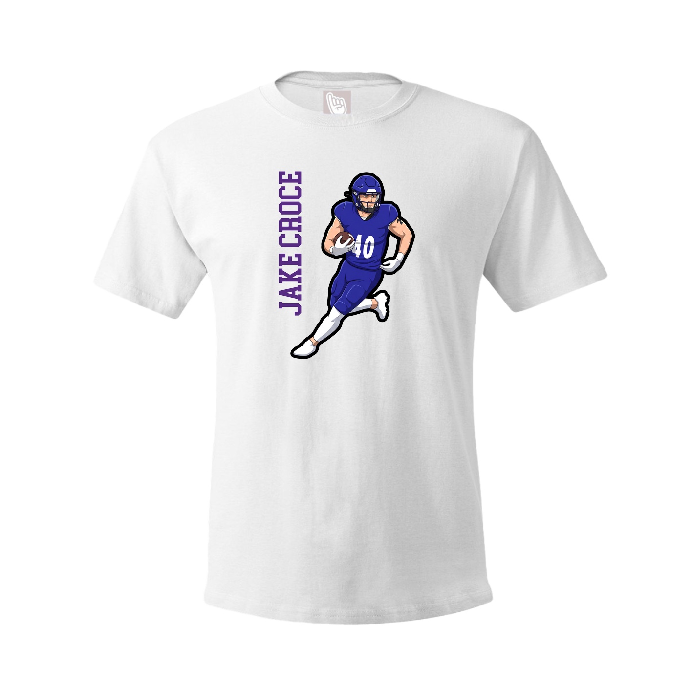 Tee — Name Vertical in White